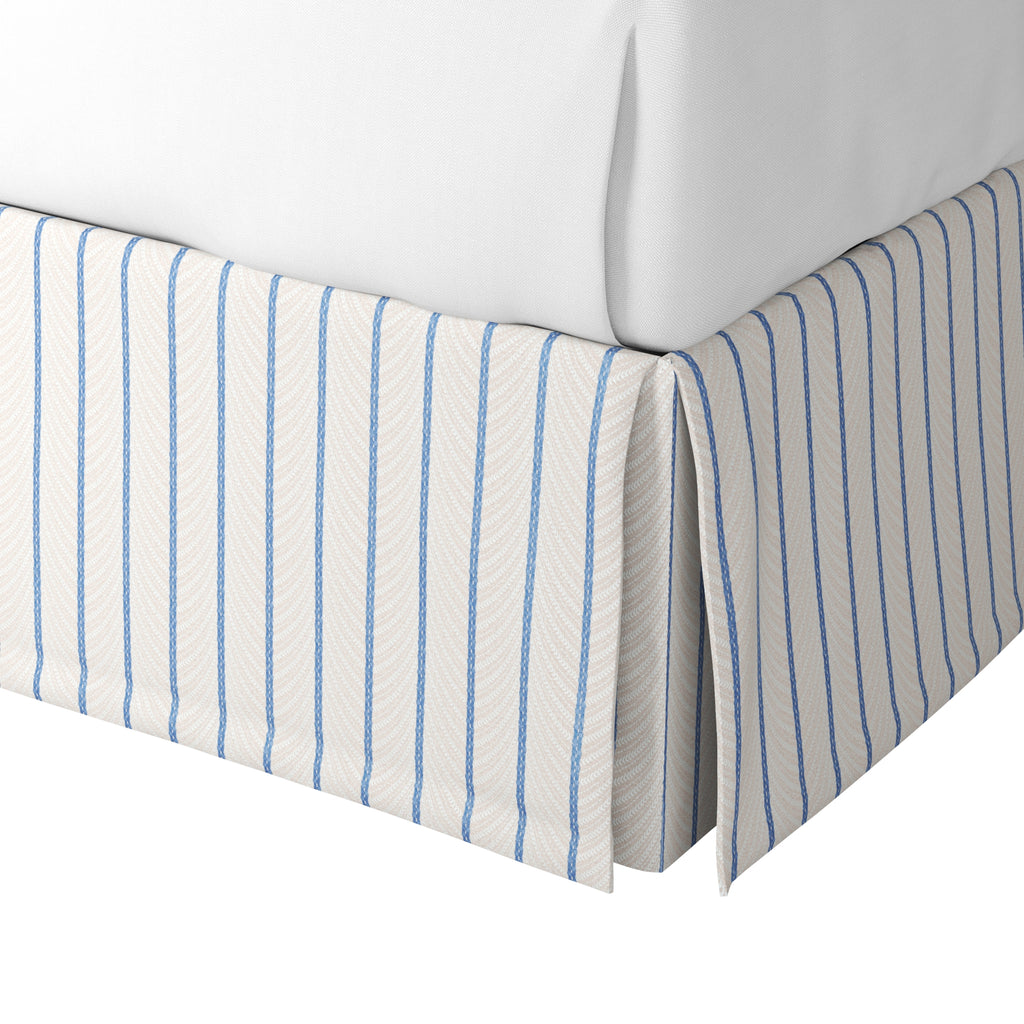 Tailored Bedskirt in Ophelia - Blue