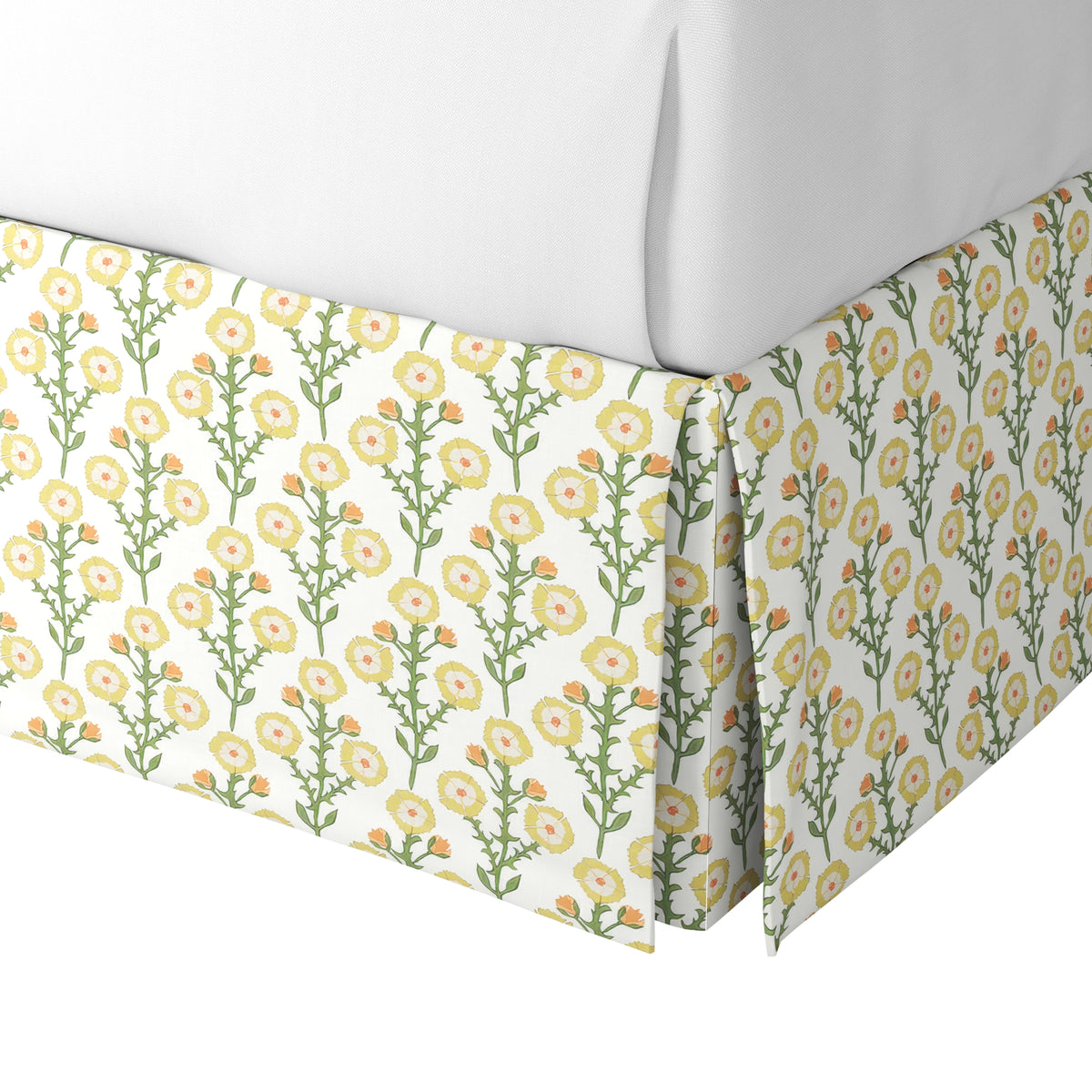 Tailored Bedskirt in Cottage Flowers - Sunbeam