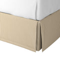 Tailored Bedskirt in Little White Line - Cognac