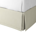 Tailored Bedskirt in Little White Line - Seaglass