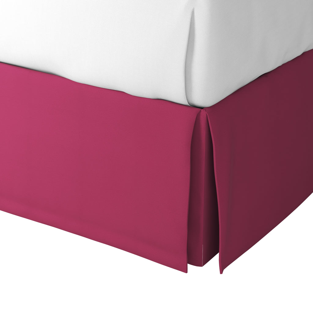 Tailored Bedskirt in Lush Linen - Beet
