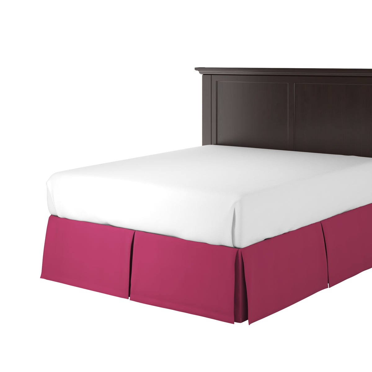 Tailored Bedskirt in Lush Linen - Beet
