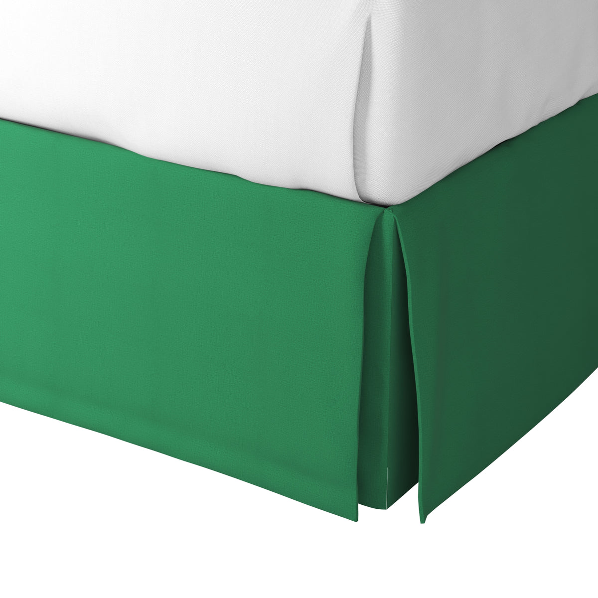 Tailored Bedskirt in Lush Linen - Malachite
