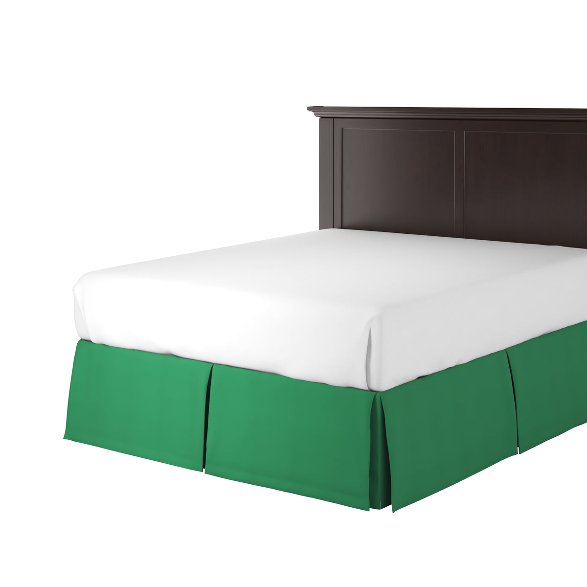Tailored Bedskirt in Lush Linen - Malachite