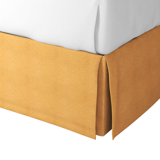 Tailored Bedskirt in Lush Linen - Turmeric