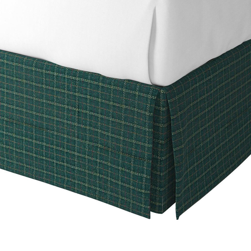 Tailored Bedskirt in After Hours - Green