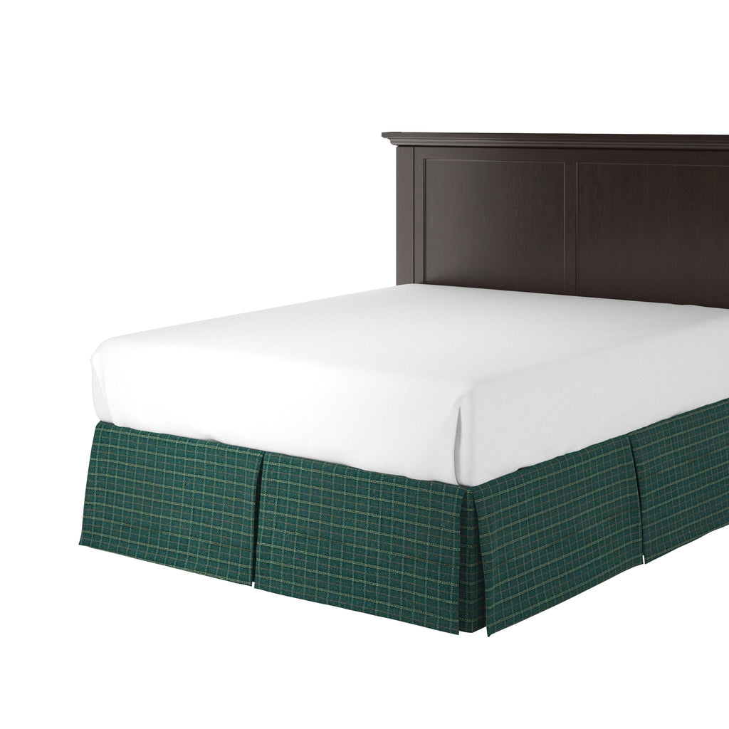 Tailored Bedskirt in After Hours - Green