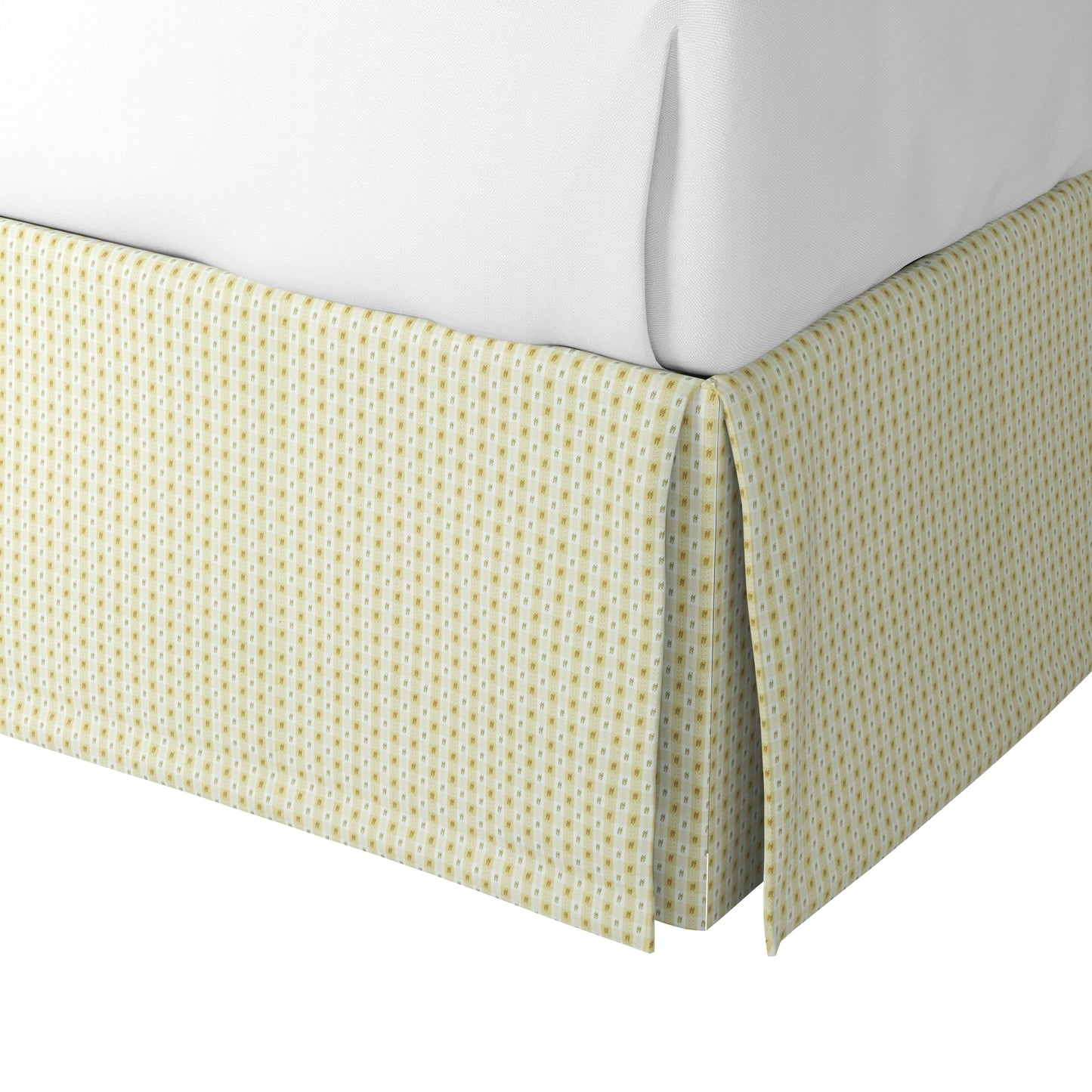 Tailored Bedskirt in Luxe Gingham - Butter