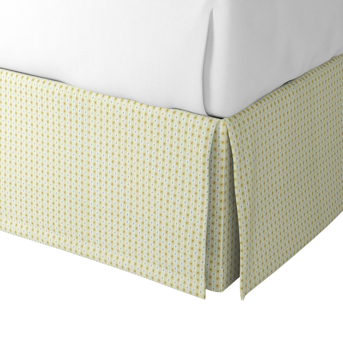 Tailored Bedskirt in Luxe Gingham - Butter