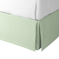 Tailored Bedskirt in Luxe Gingham - Celery