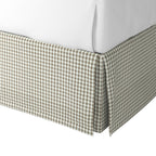 Tailored Bedskirt in Luxe Gingham - Chocolate