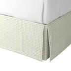 Tailored Bedskirt in Luxe Gingham - Wheat