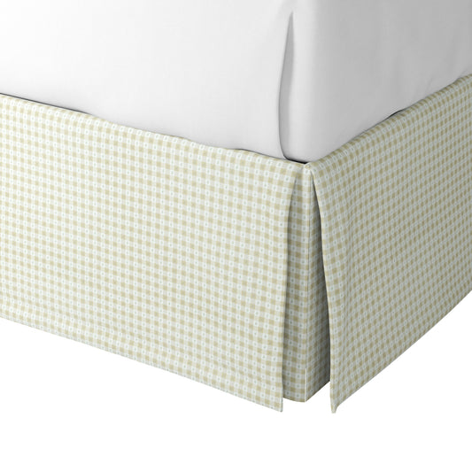 Tailored Bedskirt in Luxe Gingham - Wheat