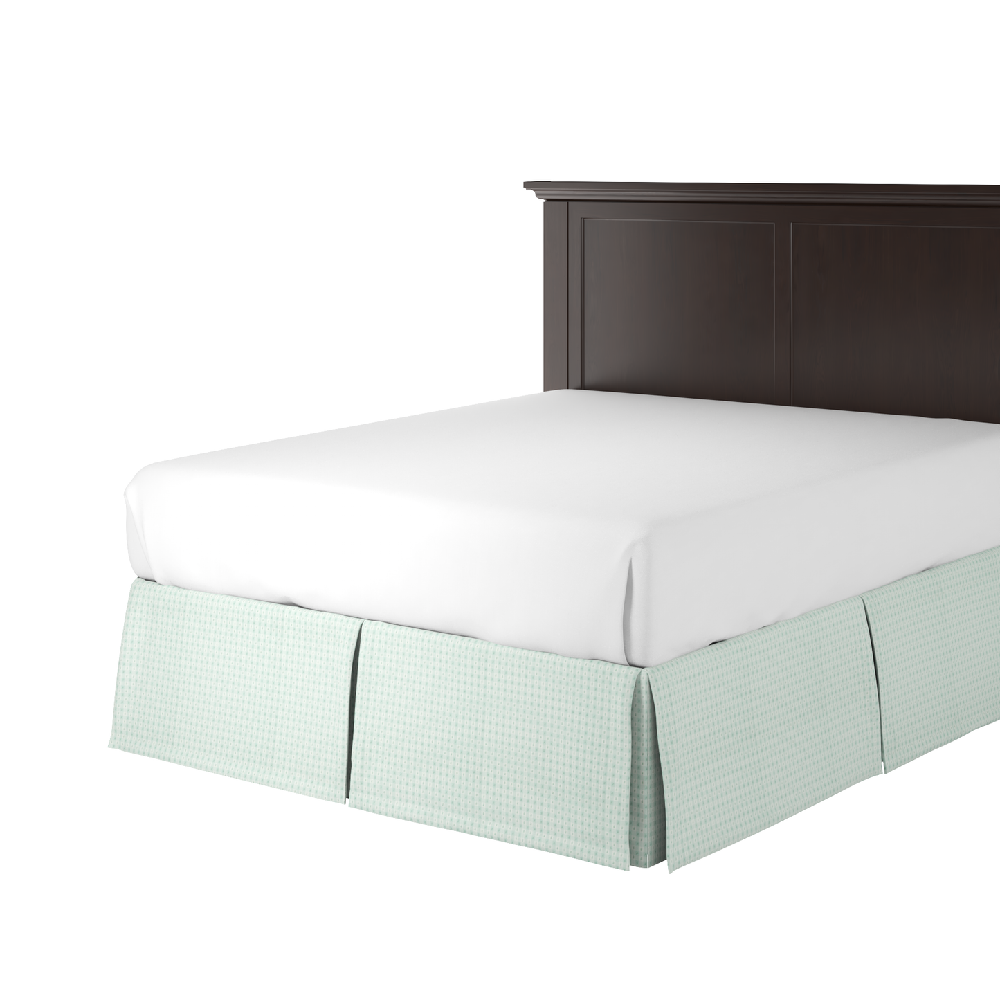 Tailored Bedskirt in Luxe Gingham - Spa