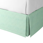 Tailored Bedskirt in Woven Cotton - Aqua