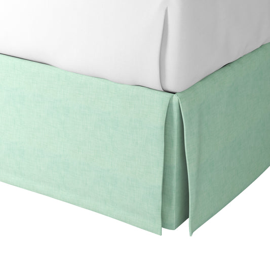 Tailored Bedskirt in Woven Cotton - Aqua