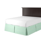 Tailored Bedskirt in Woven Cotton - Aqua