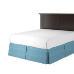 Tailored Bedskirt in Woven Cotton - Deep Blue