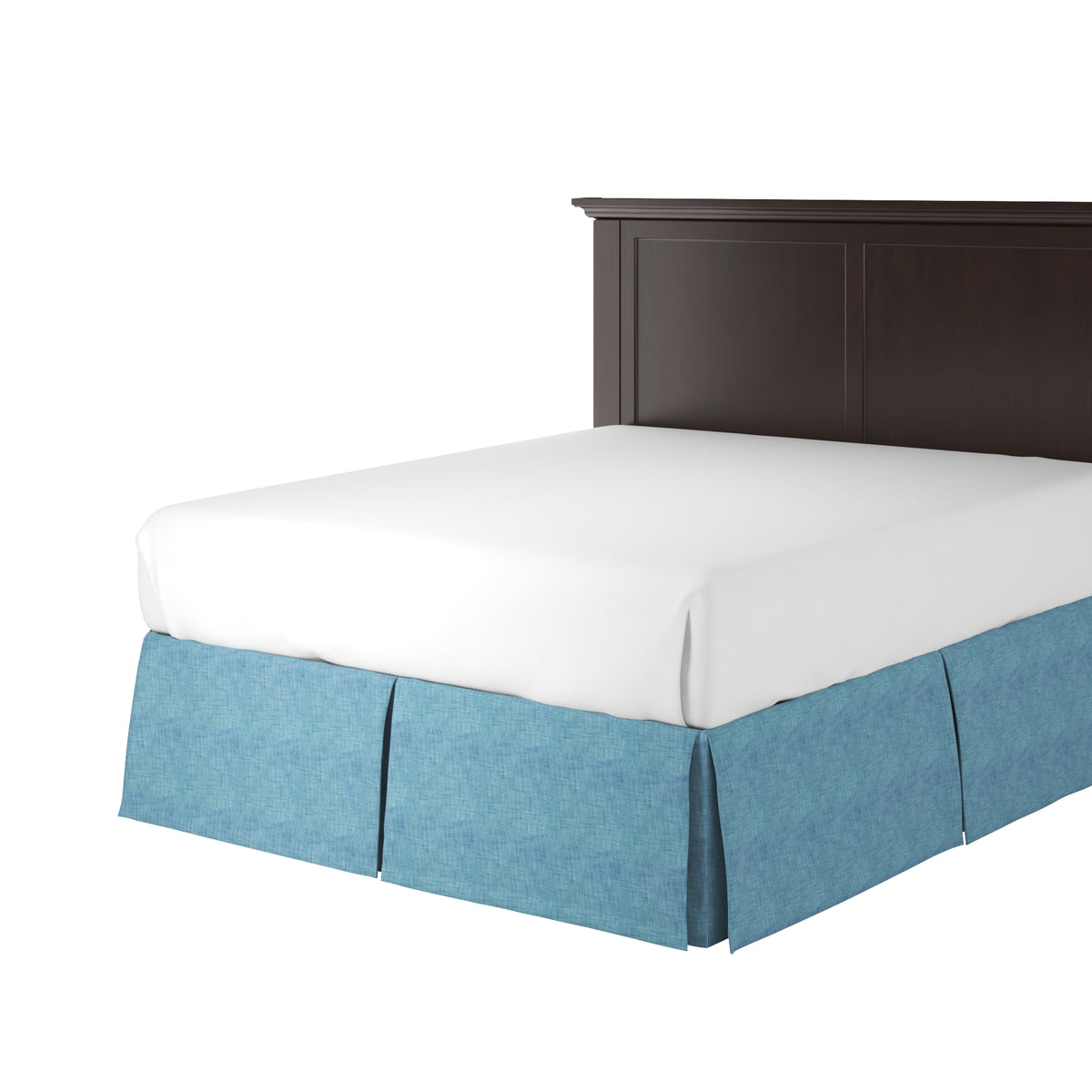 Tailored Bedskirt in Woven Cotton - Deep Blue