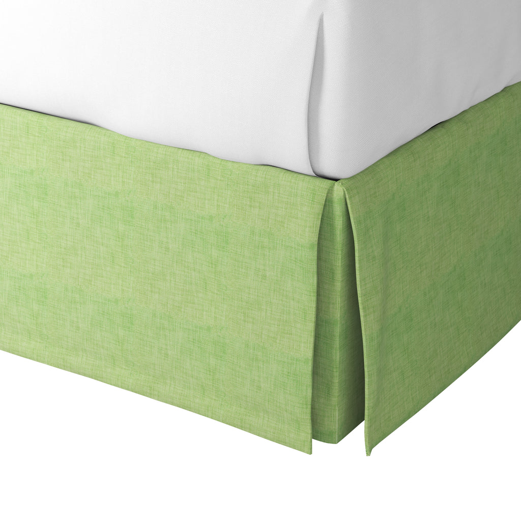 Tailored Bedskirt in Woven Cotton - Green