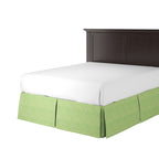 Tailored Bedskirt in Woven Cotton - Green