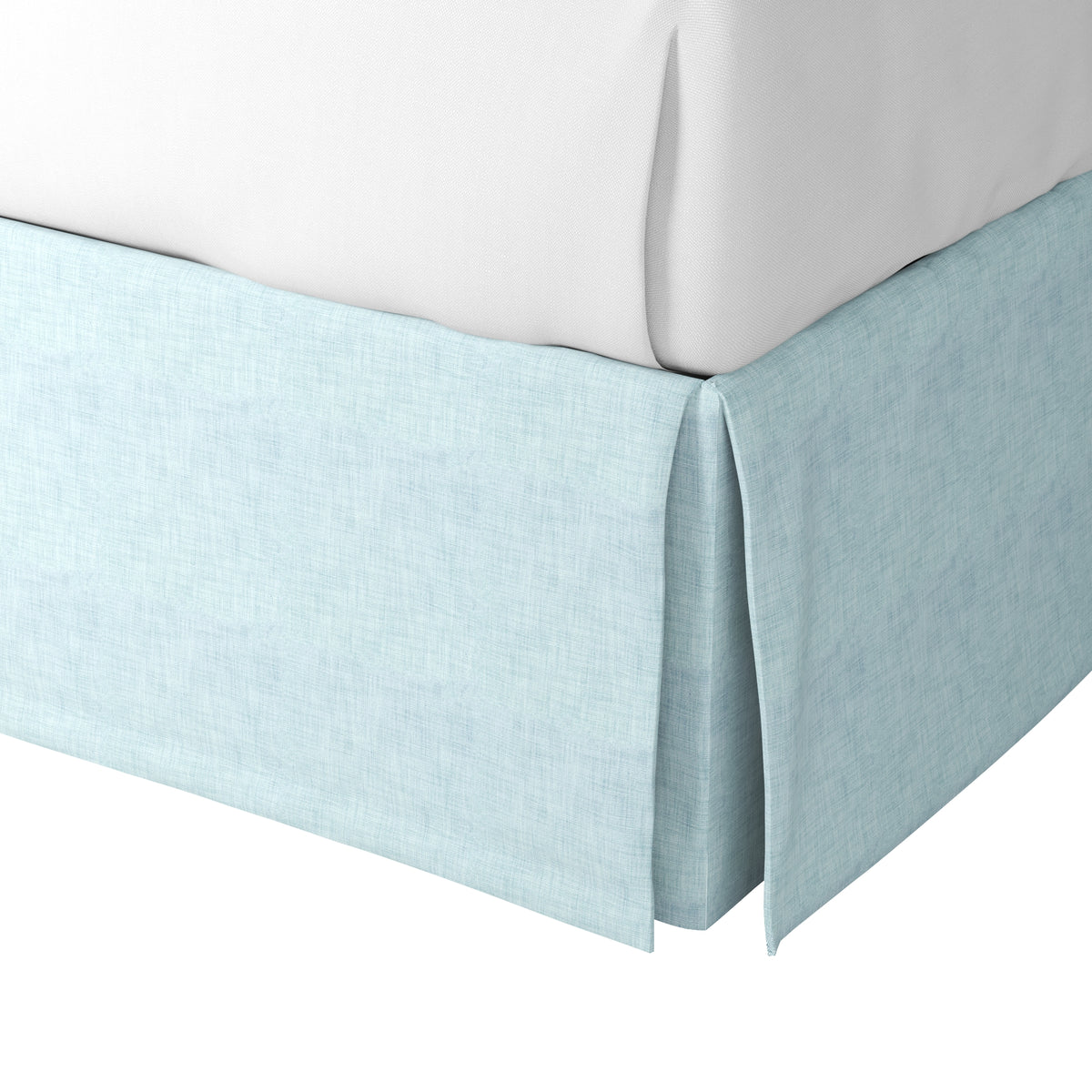Tailored Bedskirt in Woven Cotton - Sky Blue