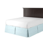 Tailored Bedskirt in Woven Cotton - Sky Blue