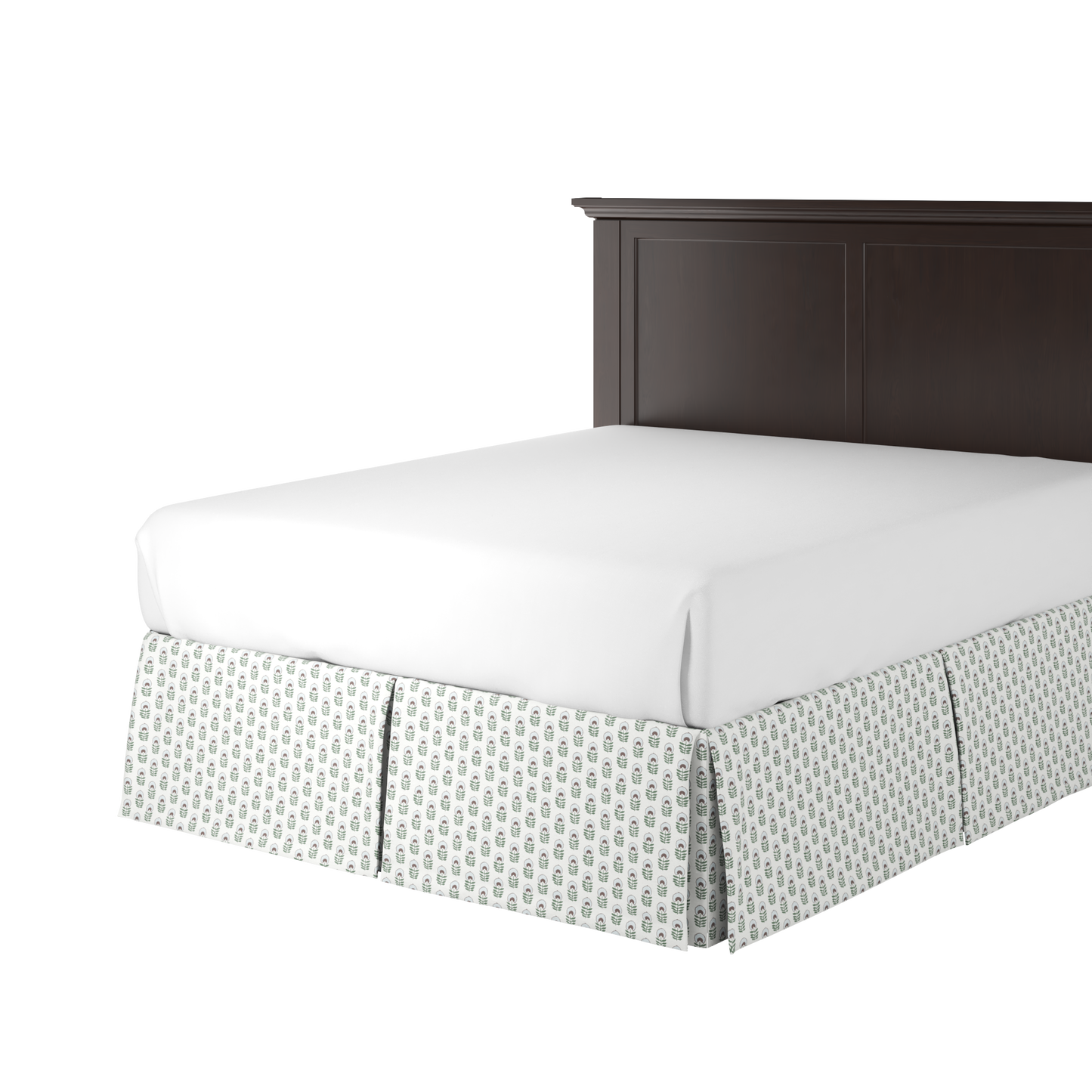 Tailored Bedskirt in Mini Florals - Sky Garden