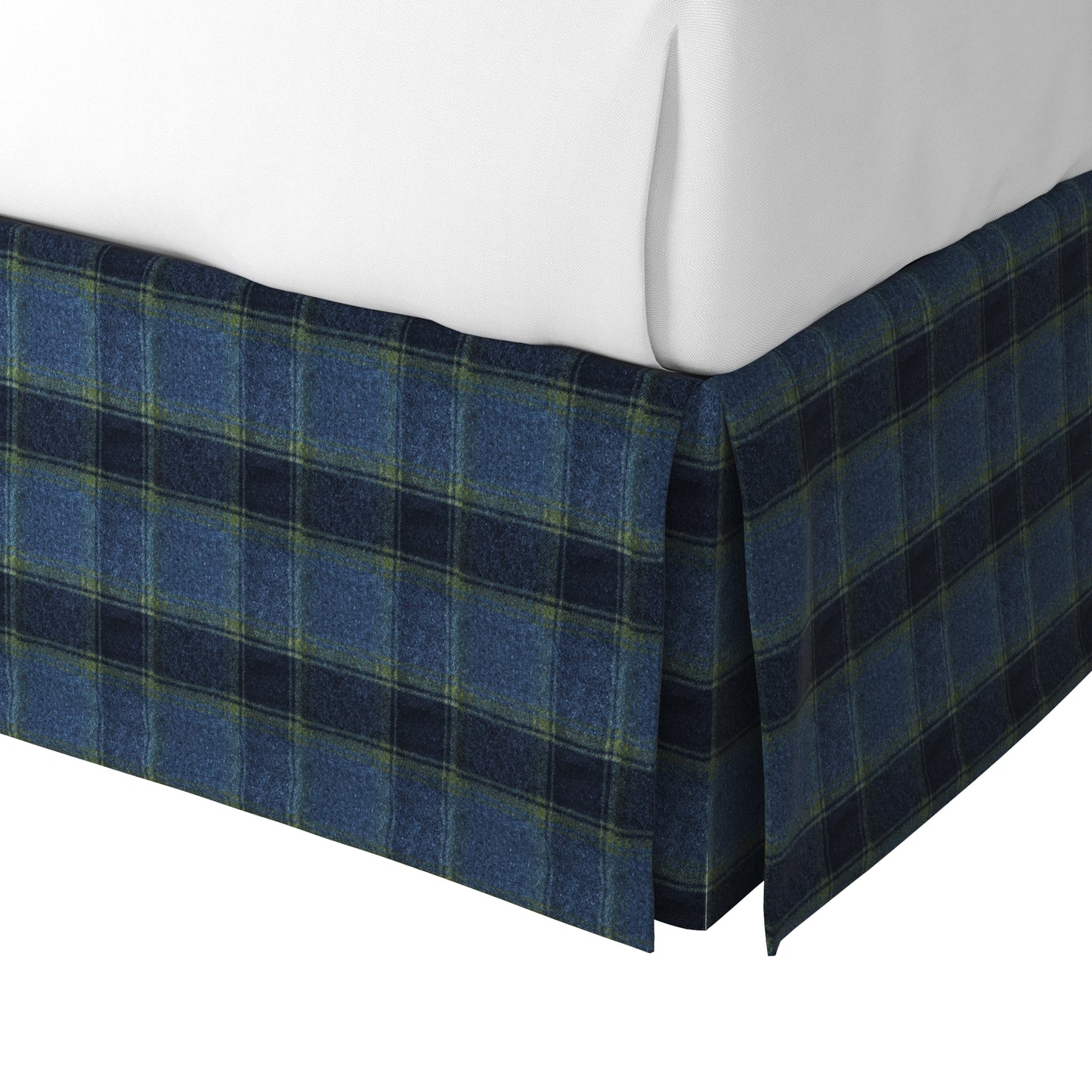 Tailored Bedskirt in Cozy Cabin - Ink