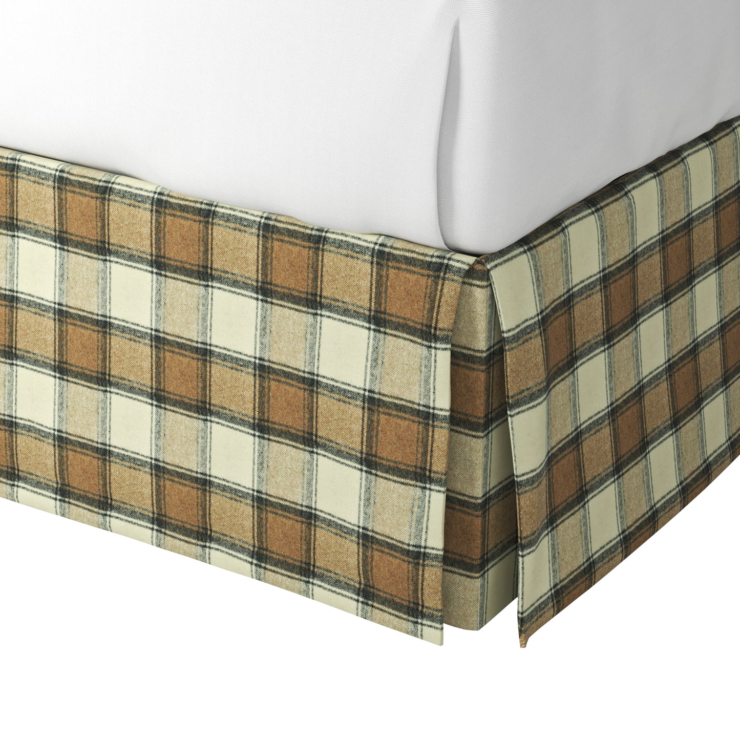 Tailored Bedskirt in Cozy Cabin - Walnut