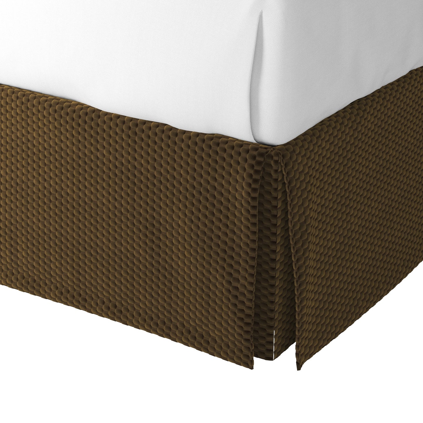 Tailored Bedskirt in Check Mate - Ganache