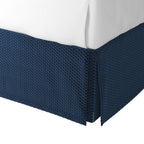 Tailored Bedskirt in Check Mate - Navy