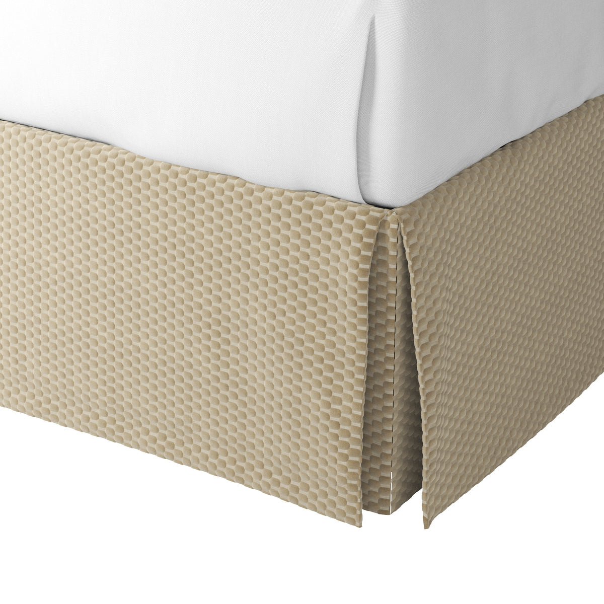 Tailored Bedskirt in Check Mate - Cream