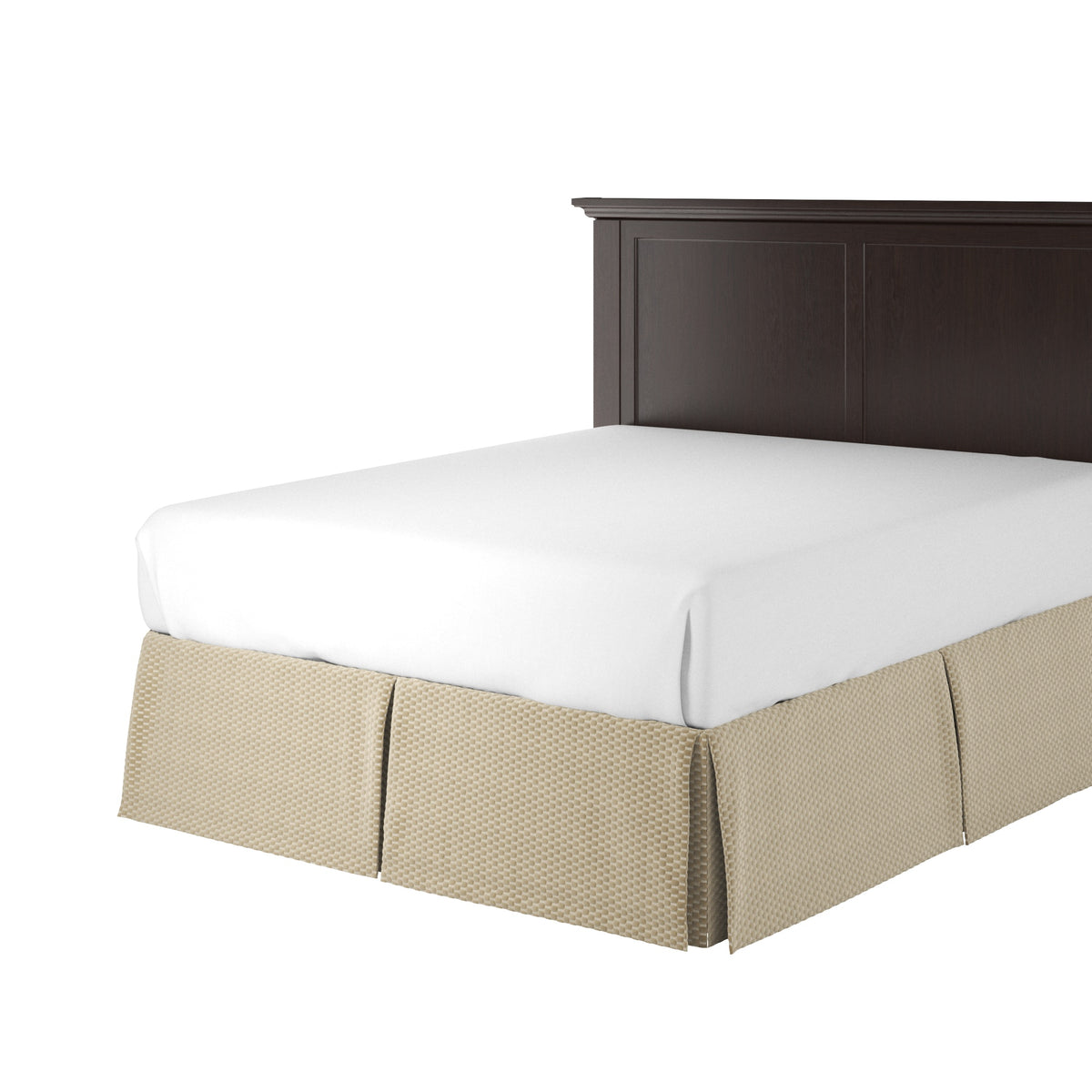 Tailored Bedskirt in Check Mate - Cream