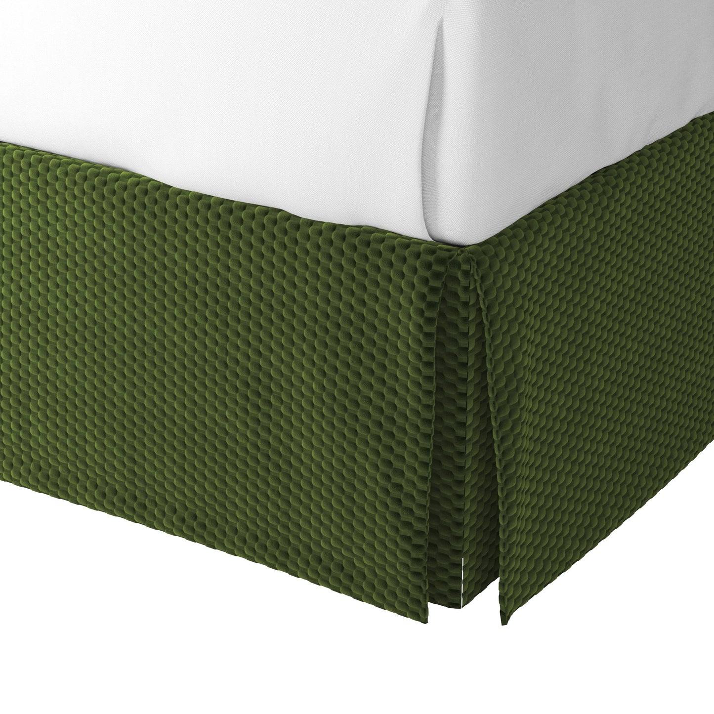Tailored Bedskirt in Check Mate - Loden