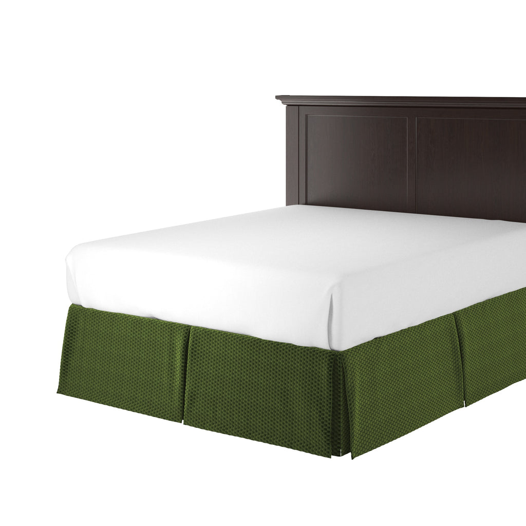 Tailored Bedskirt in Check Mate - Loden