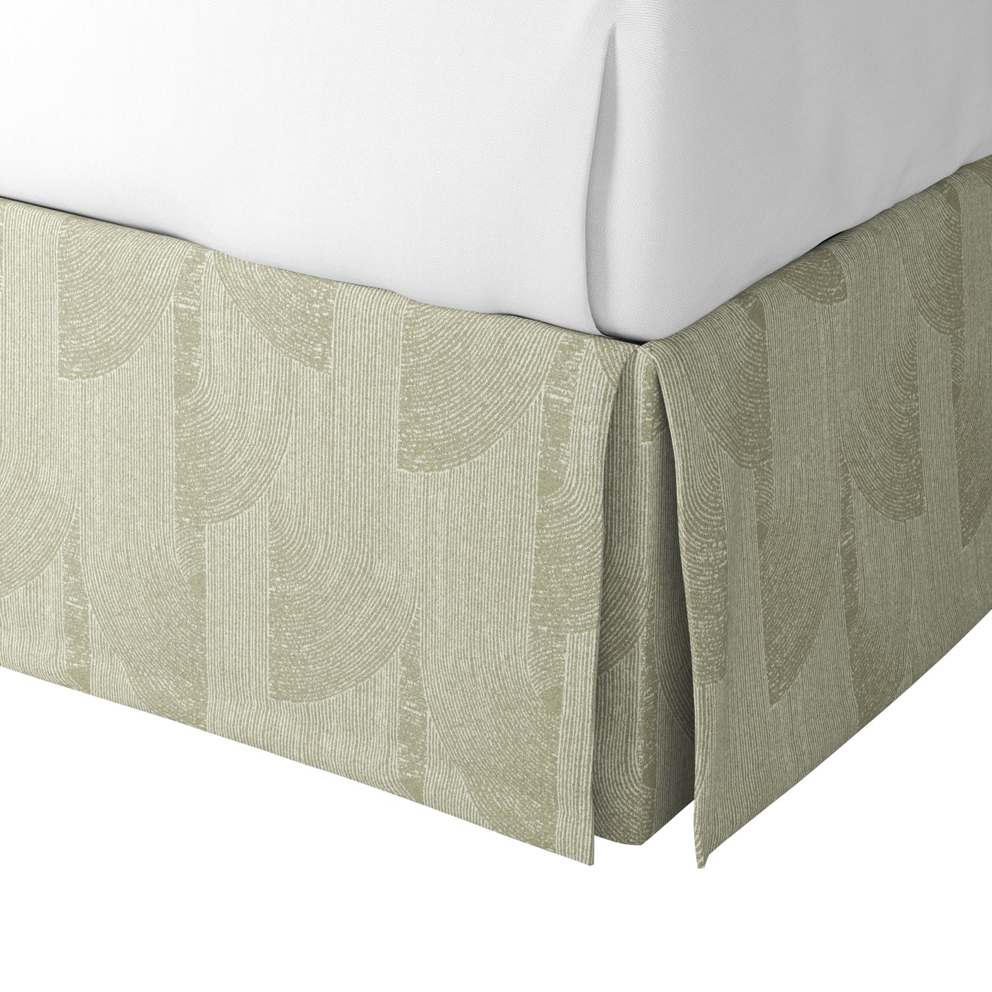 Tailored Bedskirt in Make Waves - Oatmeal