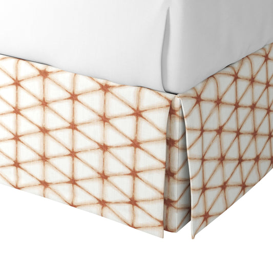 Tailored Bedskirt in Point Taken - Coral