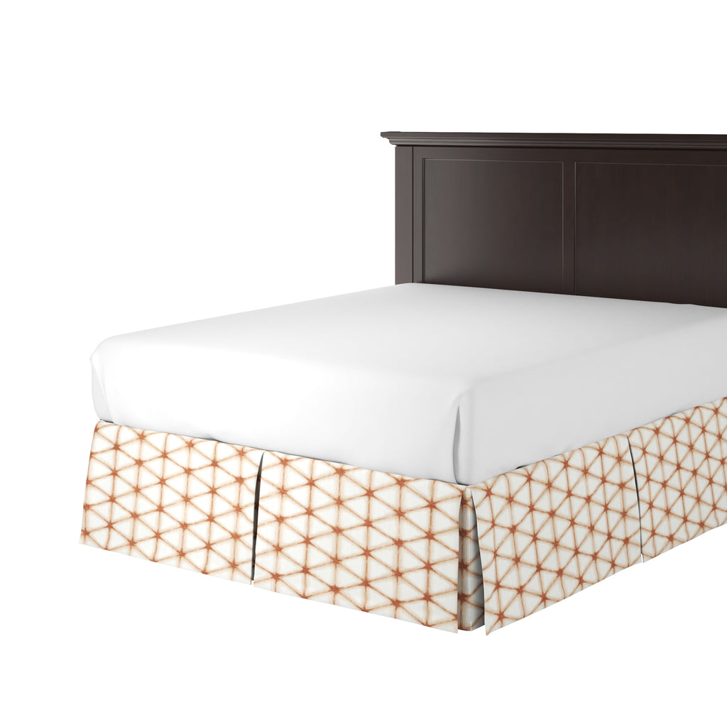 Tailored Bedskirt in Point Taken - Coral