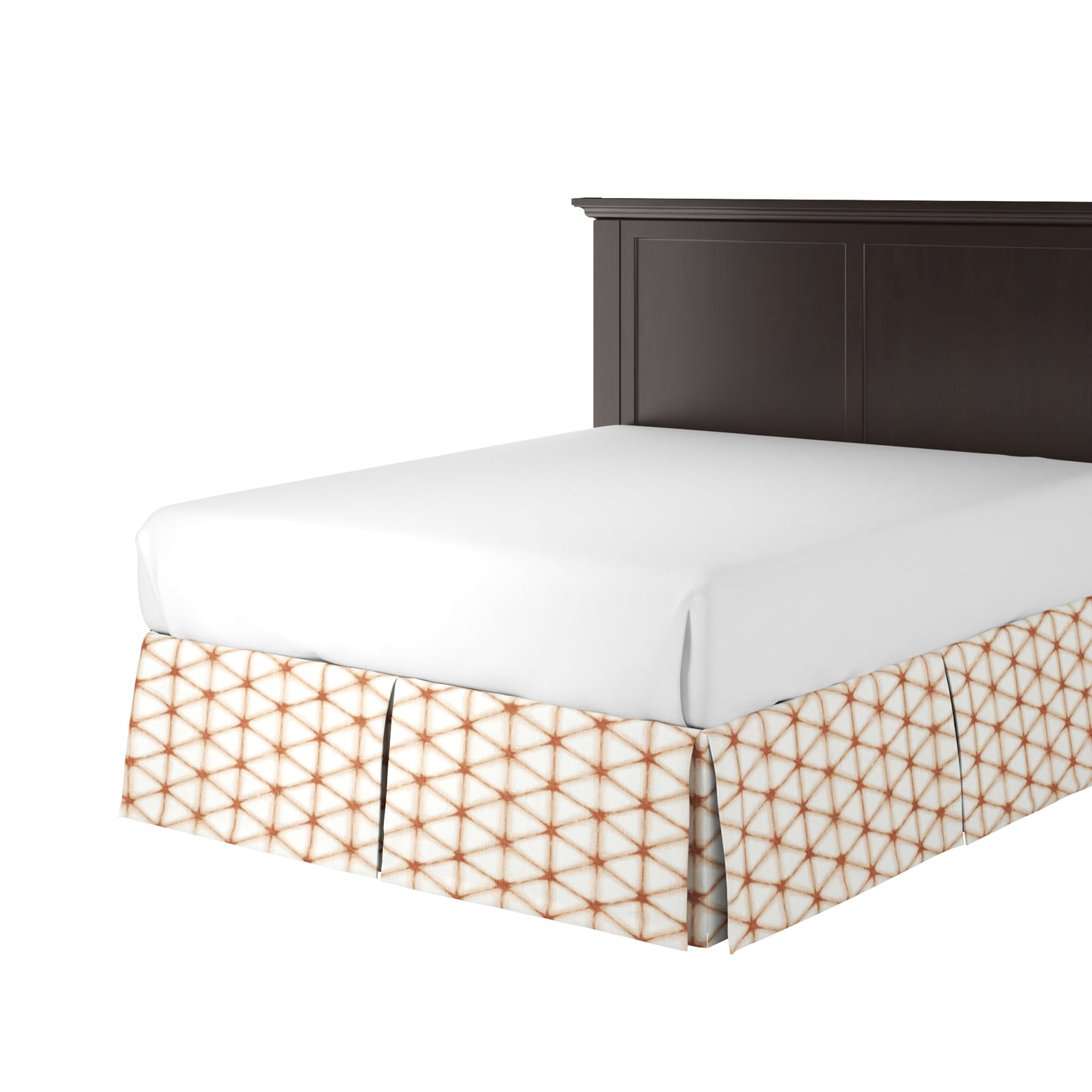 Tailored Bedskirt in Point Taken - Coral