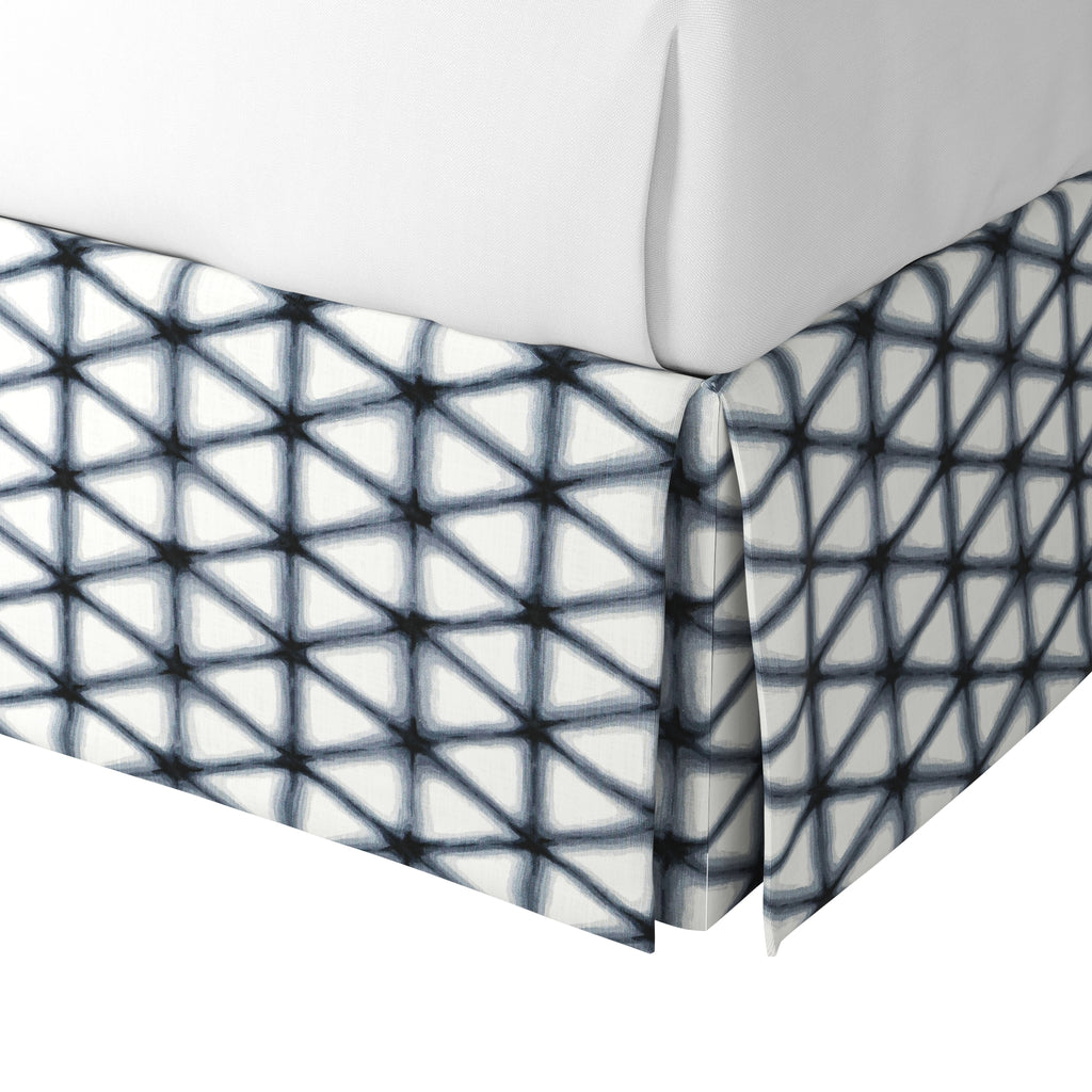Tailored Bedskirt in Point Taken - Ink
