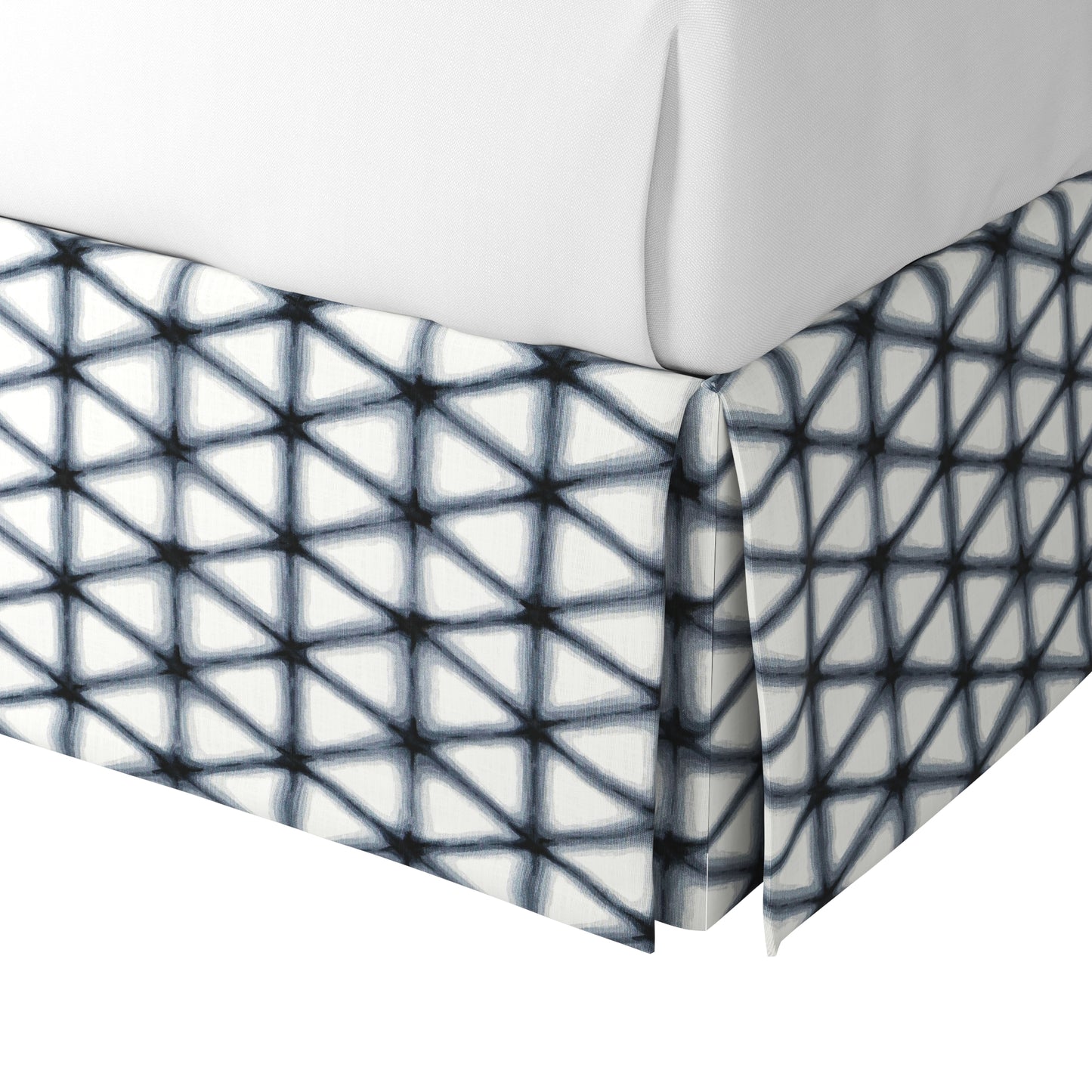 Tailored Bedskirt in Point Taken - Ink