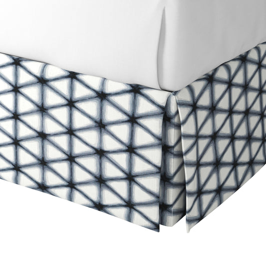 Tailored Bedskirt in Point Taken - Ink