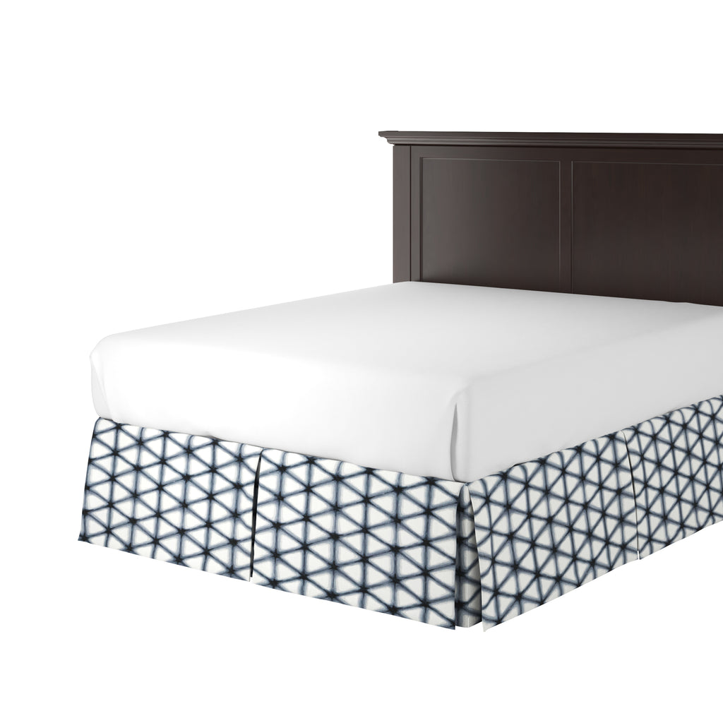 Tailored Bedskirt in Point Taken - Ink