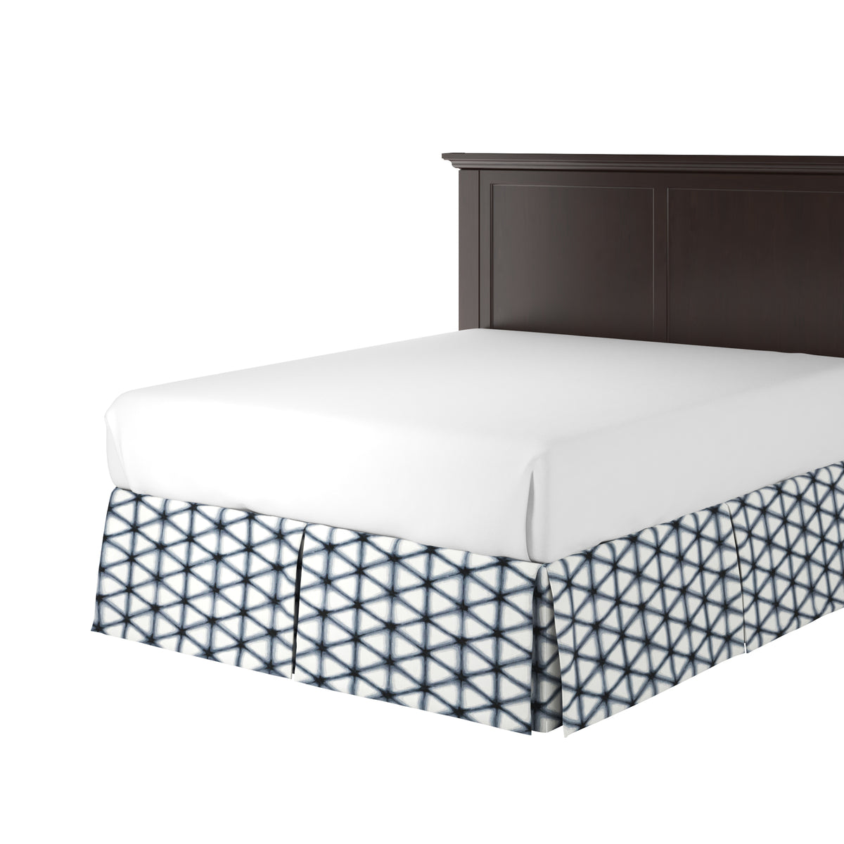 Tailored Bedskirt in Point Taken - Ink