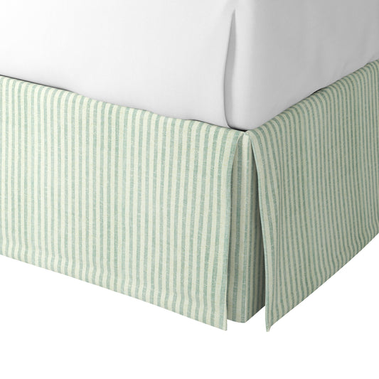 Tailored Bedskirt in Candy Shop Stripes - Bottleglass
