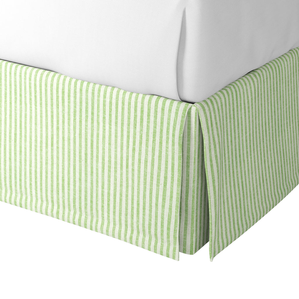 Tailored Bedskirt in Candy Shop Stripes - Lime