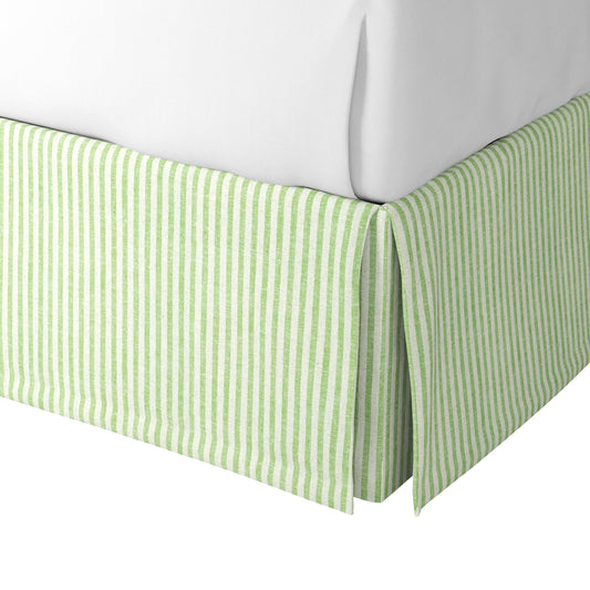 Tailored Bedskirt in Candy Shop Stripes - Lime