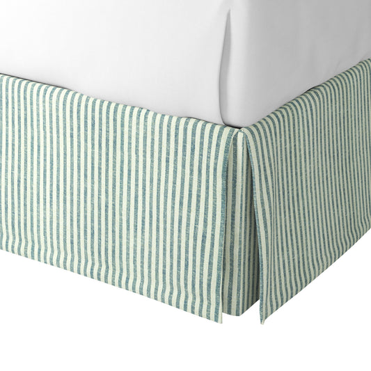 Tailored Bedskirt in Candy Shop Stripes - Navy