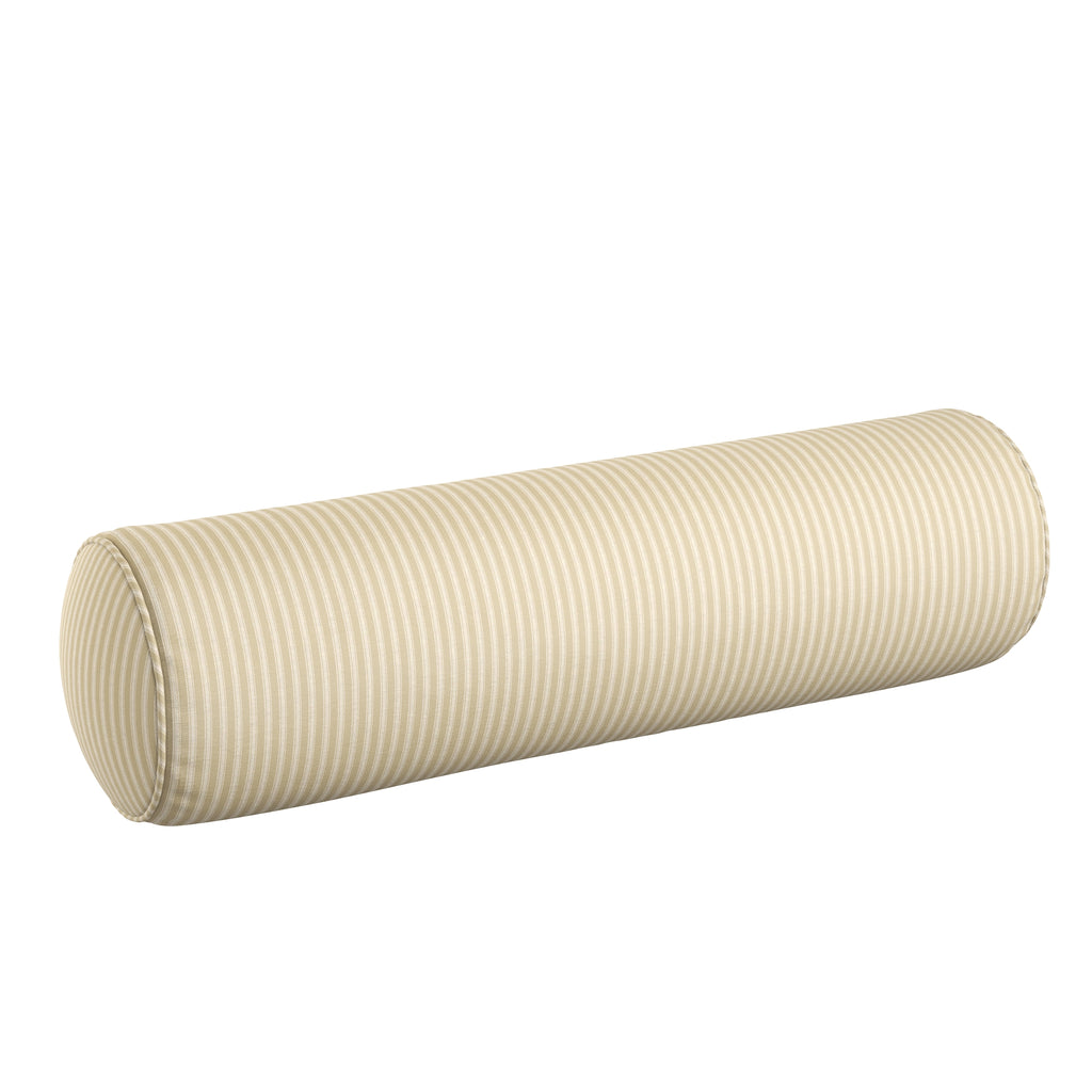 Bolster Pillow in Little White Line - Sand